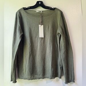 Rosso35 Linen Bland Long Sleeve Top Size 46